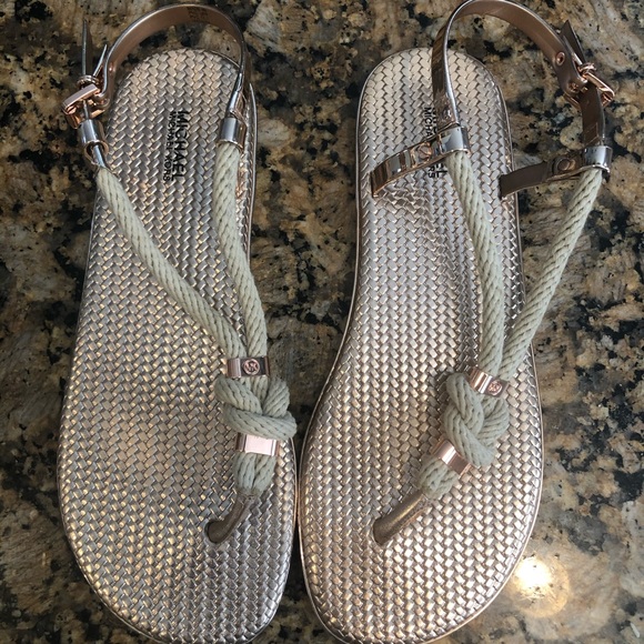 MICHAEL Michael Kors Shoes - MICHAEL Michael Kors Holly T-Strap Rope Sandals